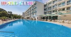 сувенир, магнитнa пластикa SUNNY BEACH HOTEL ZEFIR двуизмерен 8,5х5,5 см. (R4)