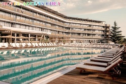 сувенир, магнитнa пластикa SUNNY BEACH HOTEL GOLDEN BEACH Aqamaranie двуизмерен 8,5х5,5 см. (R4)