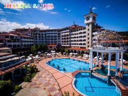 сувенир, магнитнa пластикa SUNNY BEACH HOTEL HOTEL HELNA SANDS двуизмерен 8,5х5,5 см. (R4)