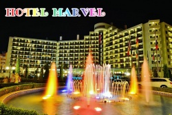 сувенир, магнитнa пластикa SUNNY BEACH HOTEL MARVEL двуизмерен 8,5х5,5 см. (R4)