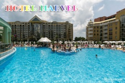 сувенир, магнитнa пластикa SUNNY BEACH HOTEL MARVEL двуизмерен 8,5х5,5 см. (R4)