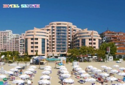 сувенир, магнитнa пластикa SUNNY BEACH Grand Hotel двуизмерен 8,5х5,5 см. (R4)