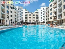 сувенир, магнитнa пластикa SUNNY BEACH Hotel Bohemi/ AVALON двуизмерен 8,5х5,5 см. (R4)