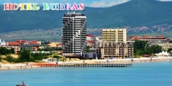 сувенир, магнитнa пластикa SUNNY BEACH HOTEL BURGAS двуизмерен 8,5х5,5 см. (R4)