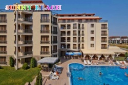 сувенир, магнитнa пластикa SUNNY BEACH HOTEL BURGAS двуизмерен 8,5х5,5 см. (R4)