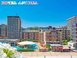 сувенир, магнитнa пластикa SUNNY BEACH  Hotel Astoria двуизмерен 8,5х5,5 см. (R4)