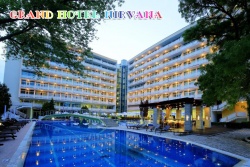 сувенир, магнитнa пластикa SUNNY BEACH GRAND HOTEL NIRVANA 8,5х5,5 см. (R4)