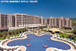 сувенир, магнитнa пластикa SUNNY BEACH HOTEL BURGAS двуизмерен 8,5х5,5 см. (R4)