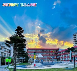 сувенир, магнитнa пластикa SUNNY BEACH HOTEL BAHAMI  8,5х5,5 см. (R4)