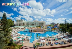 сувенир, магнитнa пластикa SUNNY BEACH HOTEL Karolina двуизмерен 8,5х5,5 см. (R4)