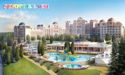 морски сувенир, платноходка от полеризин M.D.F. и мрежа 11х3х17 см. Sunny beach (4 бр. в кутия)(R4)