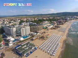 сувенир, магнитнa пластикa SUNNY BEACH HOTEL BURGAS двуизмерен 8,5х5,5 см. (R4)