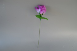 изкуствена роза със сърце 38 см. в целуфан 0349-1-13 (12 бр. в стек)